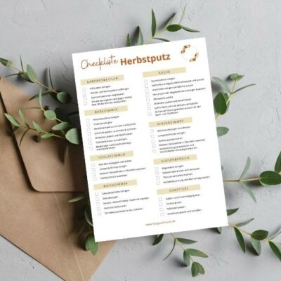 To-Do im Herbst: Wie du den Herbstputz meisterst {mit Herbstputz Checkliste zum Ausdrucken}