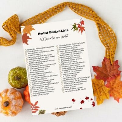 50 Ideen für den Herbst: mit Herbst-Bucket-Liste zum Ausdrucken